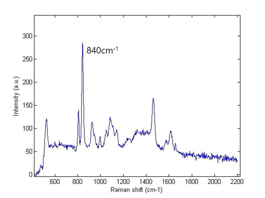 원료 C의 Raman spectrum