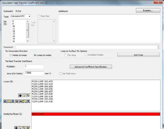 Heat Transfer Input Parameter