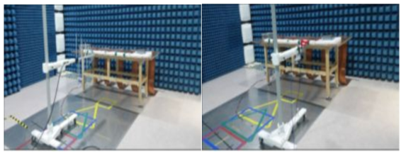 Log-periodic Antenna(200MHz~1GHz)좌 / Horn Antenna(1GHz~2.5GHz)우