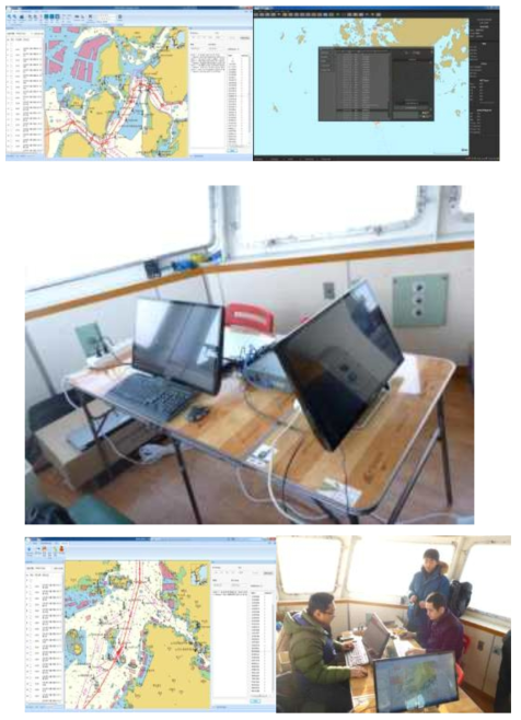 KRENA(KRISO e-Navigation System)프로그램 및 실험장면