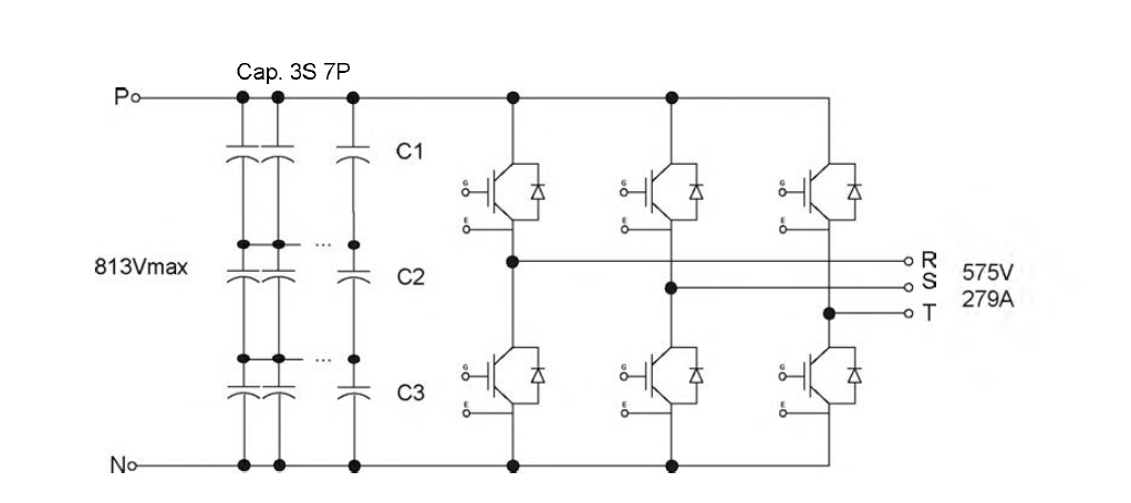 Circuit diagram of converter/inverter used in component test
