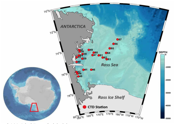 1차 남극 로스해 탐사 정점도