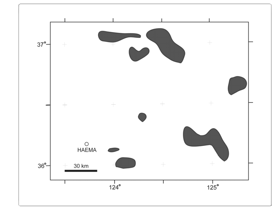 Distribution of igneous complexes in the Kunsan Basin.