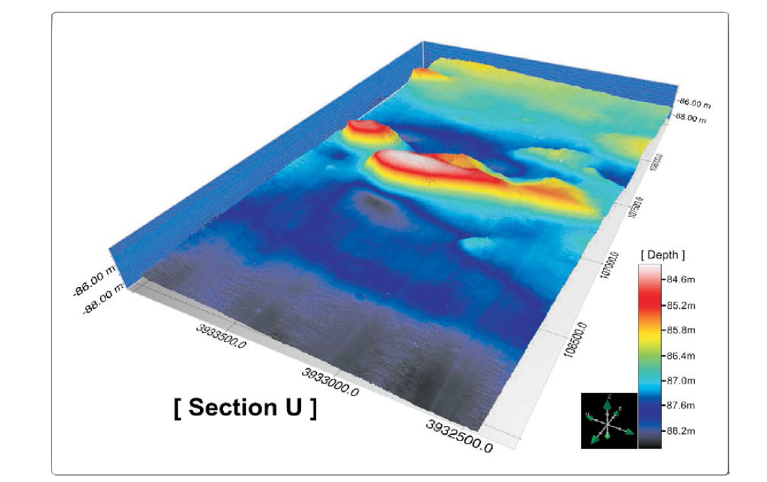 Detailed MBES shaded relief image of Section U-A. See Fig. 3-2-136 for location.