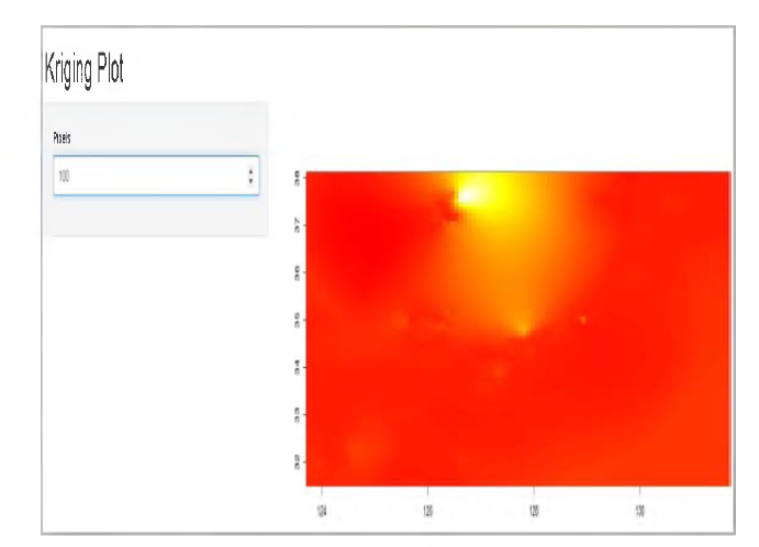 R Shiny를 활용한 공간내삽 결과 예시