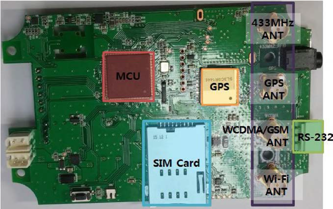 냉동컨테이너 모니터링 Pilot. 장비 PCB 밑면