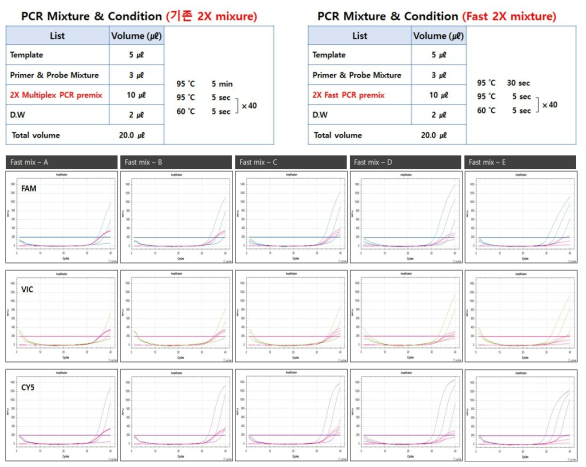 Fast PCR condition and test results