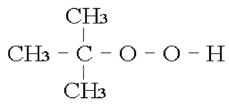 Structure of tert-butyl hydroperoxide
