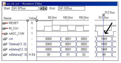 AD_CLK 시뮬레이션 결과