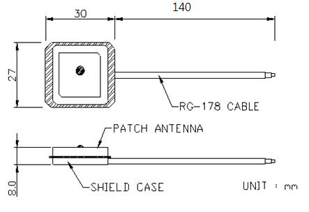 GPS ANT. Dimension