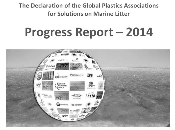 국제 플라스틱 생산자 협회가 2014년에 발행한 사회 공헌 활동 결과 보고서