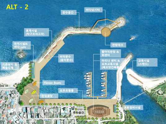 사천항 해양레크레이션형 관광단지 조성 설계 2안