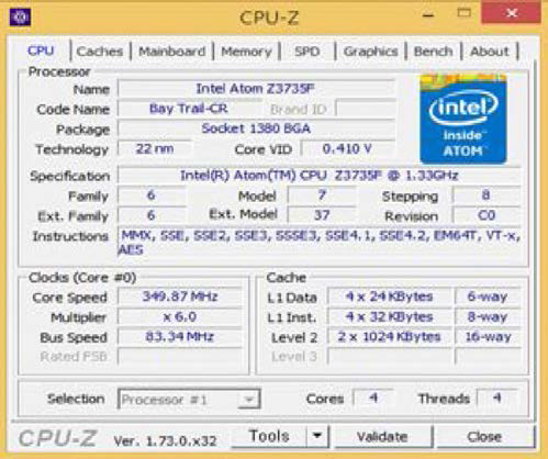 Pi320 CPU 상세 정보