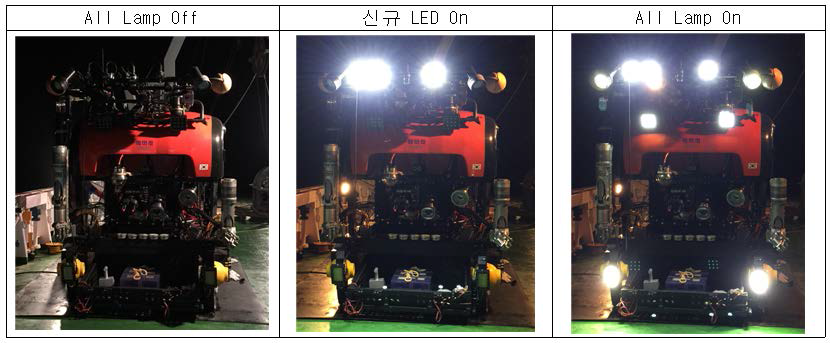 Test of new led lamp in air