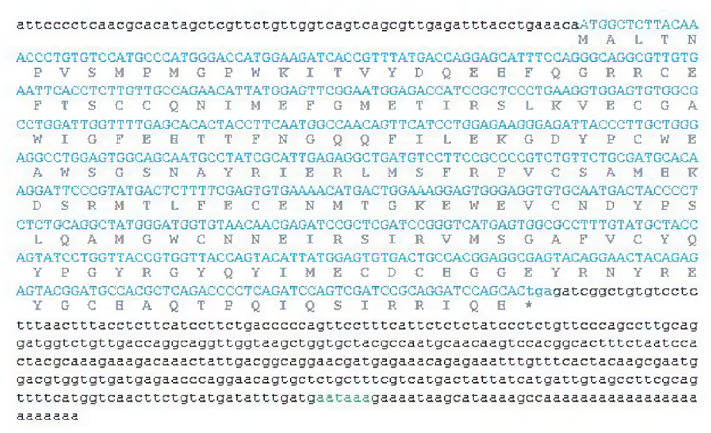 Full-length cDNA and deduced amino acid sequences of loach cryB1 gene
