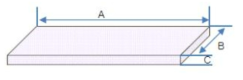 Specimen Dimension for Flexure test (mm)