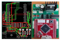 온도제어 및 LED 제어 PCB layout 및 실제 제작된 양산형 마이컴 보드