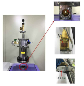 습도챔버 소자부착 및 습도센서 위치 사진