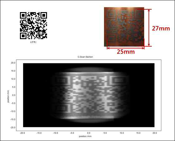 FSS 소자에 QR코드 (KFRI)레이저 프린팅 이미지