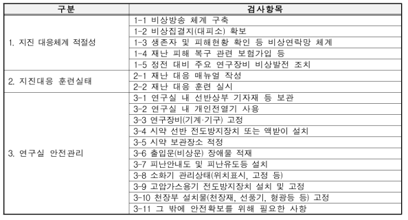 특별현장검사 주요 확인사항