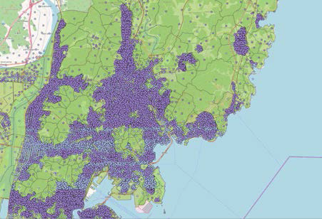 기초구역(면)-블록(점) 정보 표출