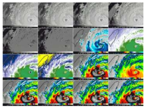 16채널 기상위성 영상 예