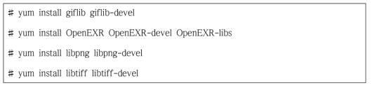 Installation of OpenEXR/PNG/TIFF libraries