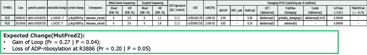 2009-101, 2015-040 환자에서 발견된 PLEC R1088W, R3886W 체성유전변이 정보