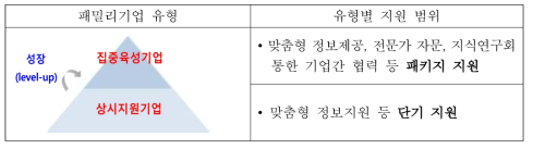 패밀리기업 분류 및 지원 범위