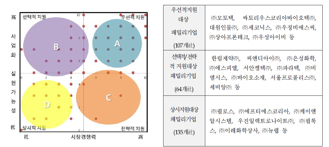 패밀리기업 지원전략 프레임