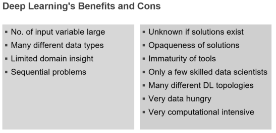 Deep learning의 장단점