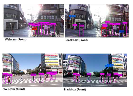 Examples of Pedestrians Recognition