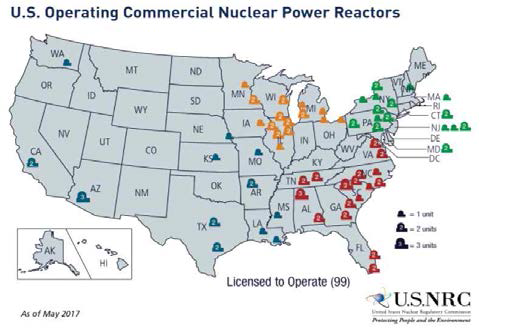 미국의 원자력발전소 현황