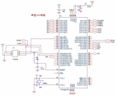 RCFIA 마이콤 회로 설계 뷰_ 메인 CPU파트