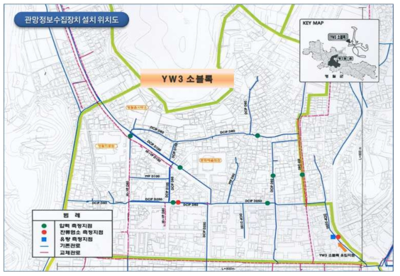 관망정보 수집장치 설치 위치도