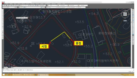 대전 실험실 관로 맵핑 결과 - 수치지도 업로드