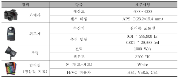 장비 세부사양