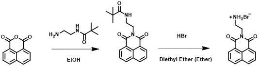 1,8-나프탈이미드 기반의 ammonium bromide의 합성과정