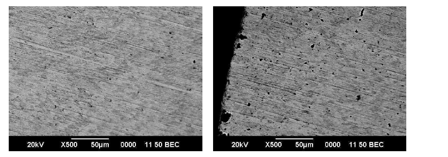 SEM images for Hafnium-Zirconium alloy