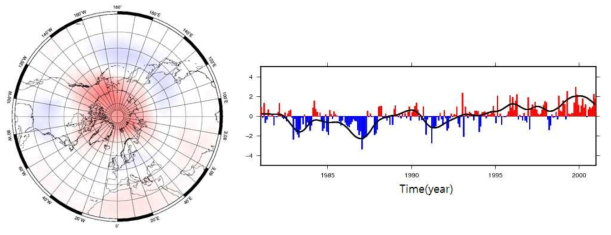 The same as Fig. 48 except for AO index.