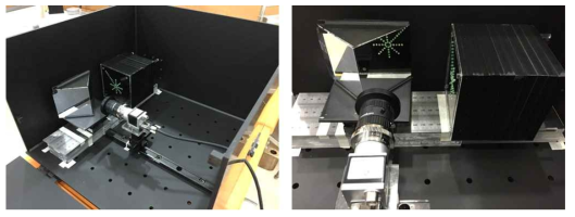 CMOS 카메라를 이용하여 선량분포 측정을 위한 실험사진