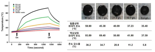 합성된 자성 나노입자의 발열효율 평가