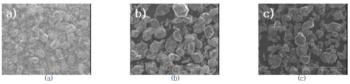 β-SiC 분말에 0.3wt% α-seed를 첨가 한 후 2150℃에서 열처리 한 SEM사진