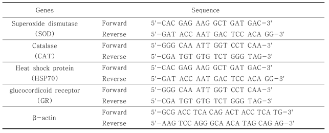 Primers for QPCR