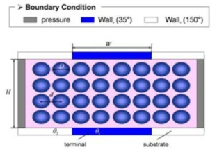 Schematics of simulation for ACA with boundary conditions.