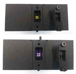 UV의 직접 조사를 이용한 신호증폭 SPR 센서 시스템 Type1 작동 모습