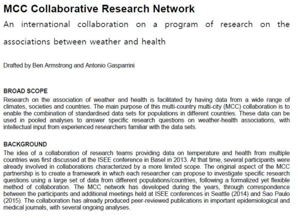 MCC Collaborative Research Network 소개