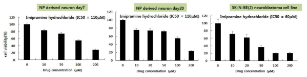 줄기세포 유래 신경세포를 이용한 imipramine hydrochloride에 대한 in vitro toxicity test