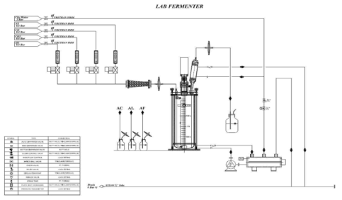 C1 가스 전환 생물반응기 시스템 설계도