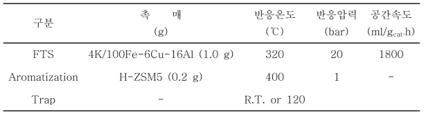 FT 반응 및 aromatization의 반응조건